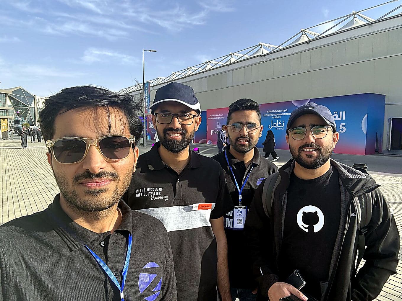 The TAG Solutions team outside the LEAP venue in Riyadh